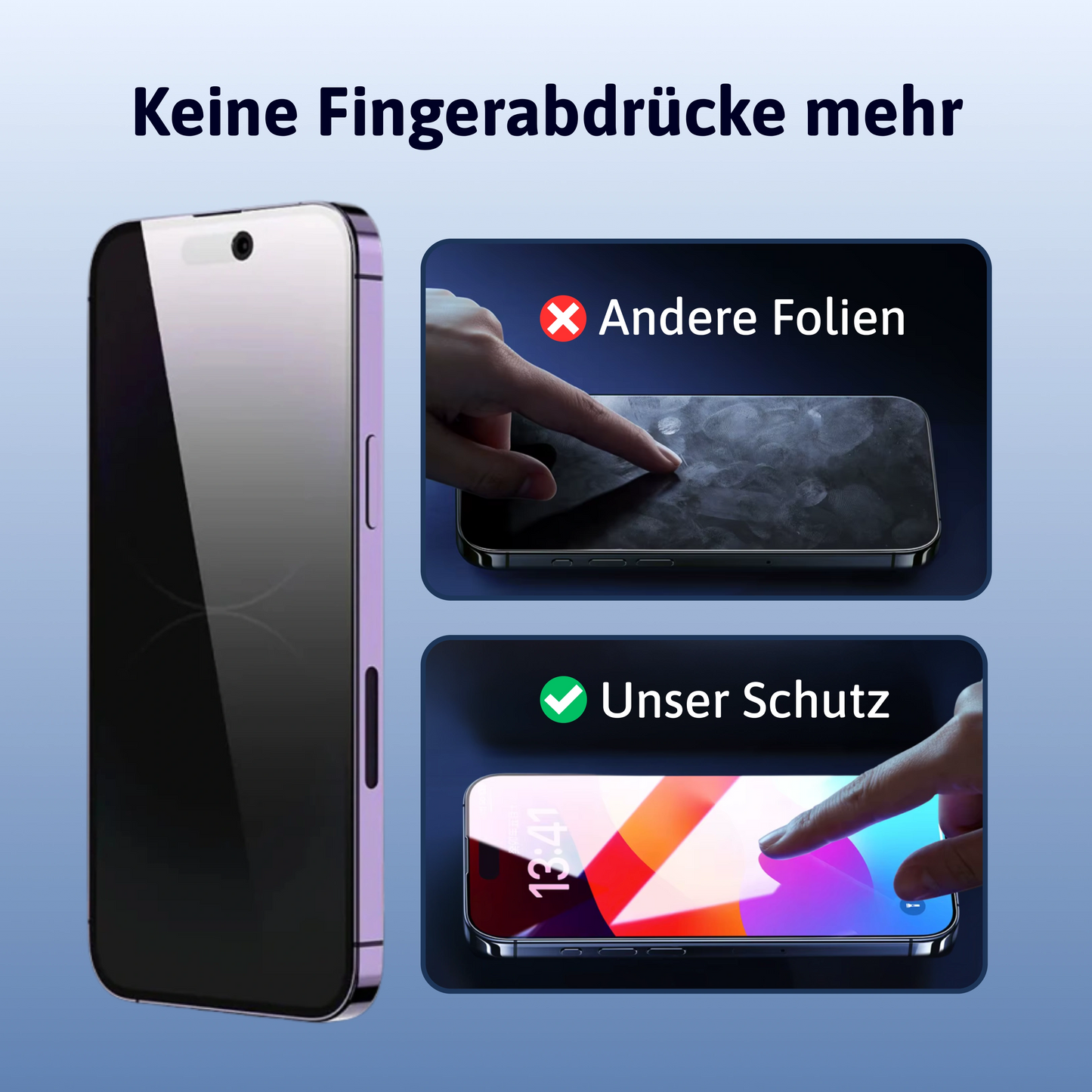 3 in 1 Schutzfolie - iPhone