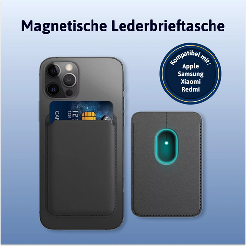 Magnetische Lederbrieftasche
